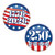 Semiquincentennial USA America 250 Patriotic Theme Party Favor Buttons
