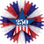 Semiquincentennial America 250 Patriotic Theme Party Decoration 25" Paper Fan