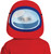 Red Impostor Plastic Mask Among Us Fancy Dress Halloween Child Costume Accessory