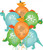 Dino-Mite Dinosaur Jurassic Kids Birthday Party Latex Balloon Decoration Kit
