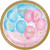 Gender Reveal Balloons Pink Blue Cute Baby Shower Party 7" Paper Dessert Plates