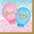 Gender Reveal Balloons Pink Blue Cute Baby Shower Party Paper Luncheon Napkins