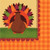 Turkey Dinner Fall Autumn Thanksgiving Holiday Party Paper Beverage Napkins