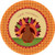 Turkey Dinner Fall Autumn Thanksgiving Holiday Party 10.5" Paper Banquet Plates