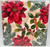 Snowy Botanical Poinsettia Flower Christmas Holiday Party Paper Luncheon Napkins