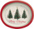 Elegant Evergreen Christmas Tree Holiday Party 12" x 10" Paper Banquet Plates
