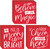 Holiday Cheer Winter Christmas Holiday Party Table Decoration 3 ct. Block Signs