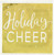 Holiday Cheer Winter Christmas Holiday Party Hot-Stamped Beverage Napkins GOLD