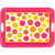 Warm Polka Dots Pink Orange Summer Luau Theme Party 19.75" x 14.5" Serving Tray