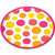 Warm Polka Dots Pink Orange Summer Luau Theme Party 13.5" Melamine Platter