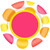 Warm Polka Dots Pink Orange Summer Luau Theme Party 6.5" Melamine Plate