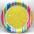 Summer Delights Luau Bright Pastel Stripe Theme Party 10.5" Paper Banquet Plates