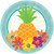 Pineapple Party Tropical Summer Luau Theme Party 8.5" Paper Dinner Plates