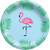Flamingo Paradise Tropical Summer Luau Theme Party 6.75" Paper Dessert Plates