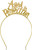 Golden Age Over the Hill Birthday Party Favor Metal Headband AGED TO PERFECTION