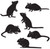 Mice Silhouettes Cutouts Haunted House Halloween Party Hanging Wall Decoration