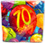 Painted Balloons Over the Hill Adult 70th Birthday Party Paper Beverage Napkins