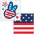Peace & Patriotism USA Patriotic July 4th Theme Party Paper Luncheon Napkins