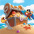 Pirate Treasure Chest Caribbean Kids Birthday Party Paper Luncheon Napkins