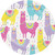 Llama Party Animal Cute Kids Birthday Party 7" Paper Dessert Plates