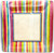 Poppy Stripe Floral Spring Flower Garden Party 10.25" Square Banquet Plates