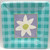 Gingham Daisy Cool Blue Floral Flower Garden Party 7" Square Dessert Plates