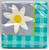 Gingham Daisy Cool Blue Floral Flower Garden Party Paper Beverage Napkins