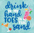 Summer Sippin' Luau Theme Cocktail Party Paper Beverage Napkins TOES IN THE SAND