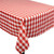 Red Gingham Cookout BBQ Picnic Party Decoration 84" x 60" Fabric Tablecover