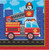 Flaming Fire Truck Firefighter Kids Birthday Party Paper Luncheon Napkins