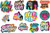 Wild Child Rainbow Cheetah Animal Print Birthday Party Decoration Cutouts
