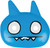 Uglydoll Ugly Dolls Cartoon Kids Birthday Party Favor Icebat Blue Mask