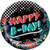 Skater Party Skateboard Checkered Retro Birthday Party 9" Paper Dinner Plates