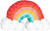 Retro Rainbow Sunshine Pride Kids Birthday Party Table Decoration Mini Pinata