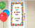Rainbow Dots & Stripes Bright Birthday Party Customizable Door Decorating Kit