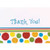 Rainbow Polka Dots & Stripes Bright Birthday Party Novelty Thank You Notes