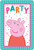 Peppa Pig Confetti Nick Jr Cartoon Kids Birthday Party Invitations w/Envelopes