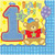 Hugs & Stitches Boy Blue Kids First 1st Birthday Party Paper Beverage Napkins