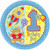 Hugs & Stitches Boy Blue First 1st Birthday Party 10.5" Paper Banquet Plates