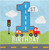 On the Road Cars Trucks Kids 1st Birthday Party Paper Beverage Napkins