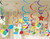 Birthday Celebration Balloon Bright Color Party 50 ct. Hanging Swirl Decorations