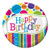Bright & Bold Stripe Polka Dot Modern Birthday Party 7" Paper Dessert Plates