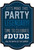 Happy Birthday Man Blue Black Adult Birthday Party Invitations w/Envelopes