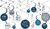 Happy Birthday Man Blue Black Adult Birthday Party Hanging Swirl Decorations