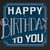 Happy Birthday Man Blue Black Adult Birthday Party Paper Luncheon Napkins