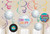 Good Vibes 60's & 70's Decades Retro Theme Party Hanging Swirl Decorations