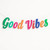 Good Vibes 60's & 70's Decades Retro Theme Party Decoration Felt Letter Banner