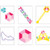 Castle Fun Princess Girl Kids Birthday Party Favor Temporary Tattoos