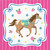 Horse Charm Farm Animal Girls Kids Pink Birthday Party Paper Luncheon Napkins