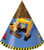 Under Construction Tractor Dump Truck Kids Birthday Party Favor Cone Hats